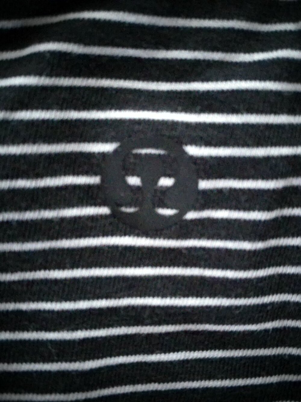 LULULEMON ATHLETICA “Brunswick Muscle" Slveless Crew Neck Blk w/Wht Stripe Tee L - Picture 4 of 7